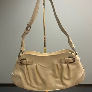 Vintage Salvatore Ferragamo Cream Leather Shoulder Bag!